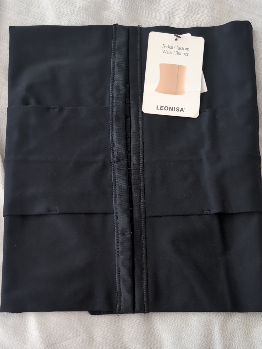 Leonisa Black 3-Belt Custom Waist Cincher - Women’s Shapewear. Size XS/S